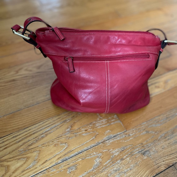 Red Leather shoulder bag - Picture 4 of 7